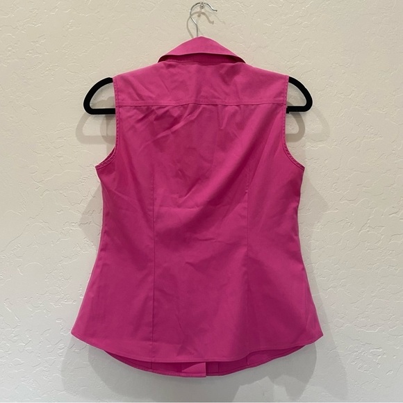 jones New York Sleeveless Button Down Plus Non Iron Pink Size 0 - Picture 5 of 6